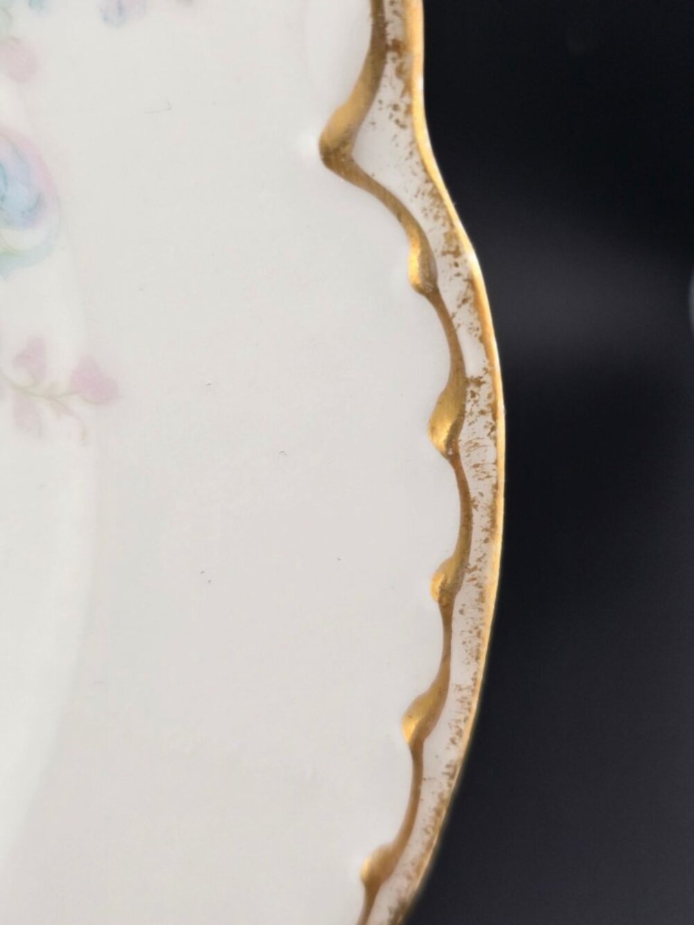 Haviland Limoges France Blue Floral Porcelain Plates With Gold Trim - Set Of 2 - Picture 15 of 16